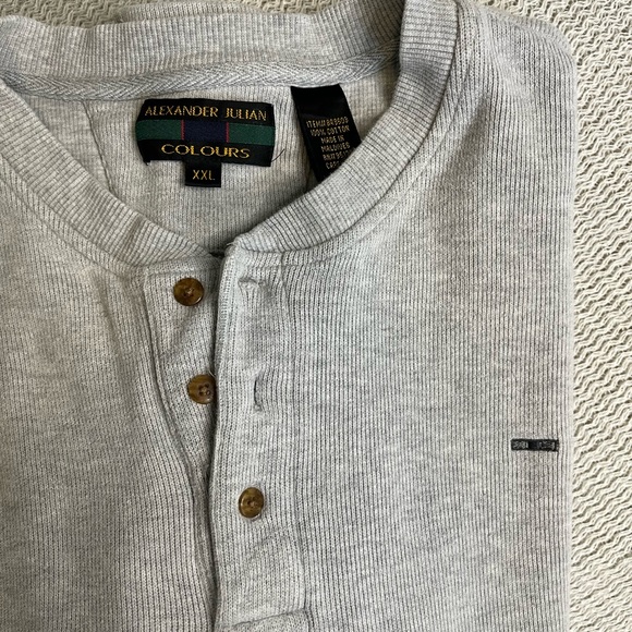 Vintage Alexander Julian Colours Long Sleeve Shirt Crew Neck - Picture 8 of 8